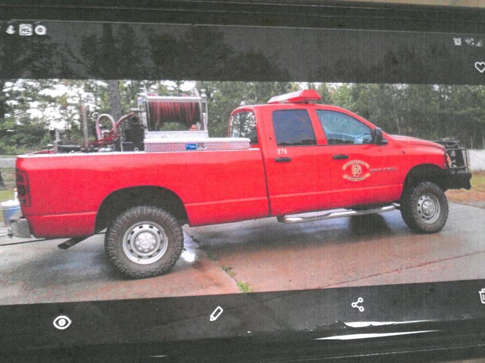 Pentecost Fire Department pickup truck that was stolen