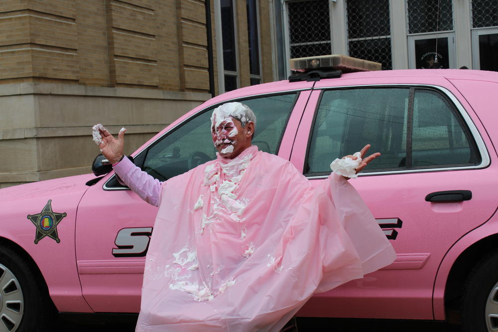 Pie throwing is over!