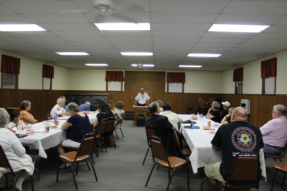 Sheriff Joe Sedinger speaking at Billingsley Town Hall Meeting