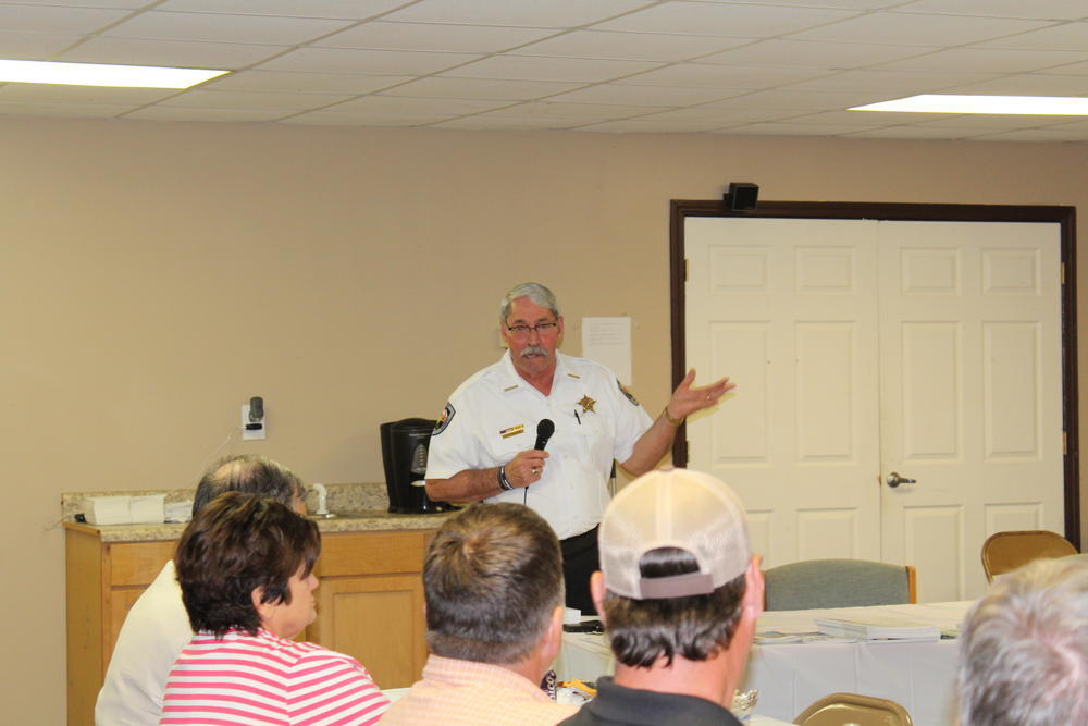 Sheriff Joe Sedinger at Autaugaville Town Hall Meeting