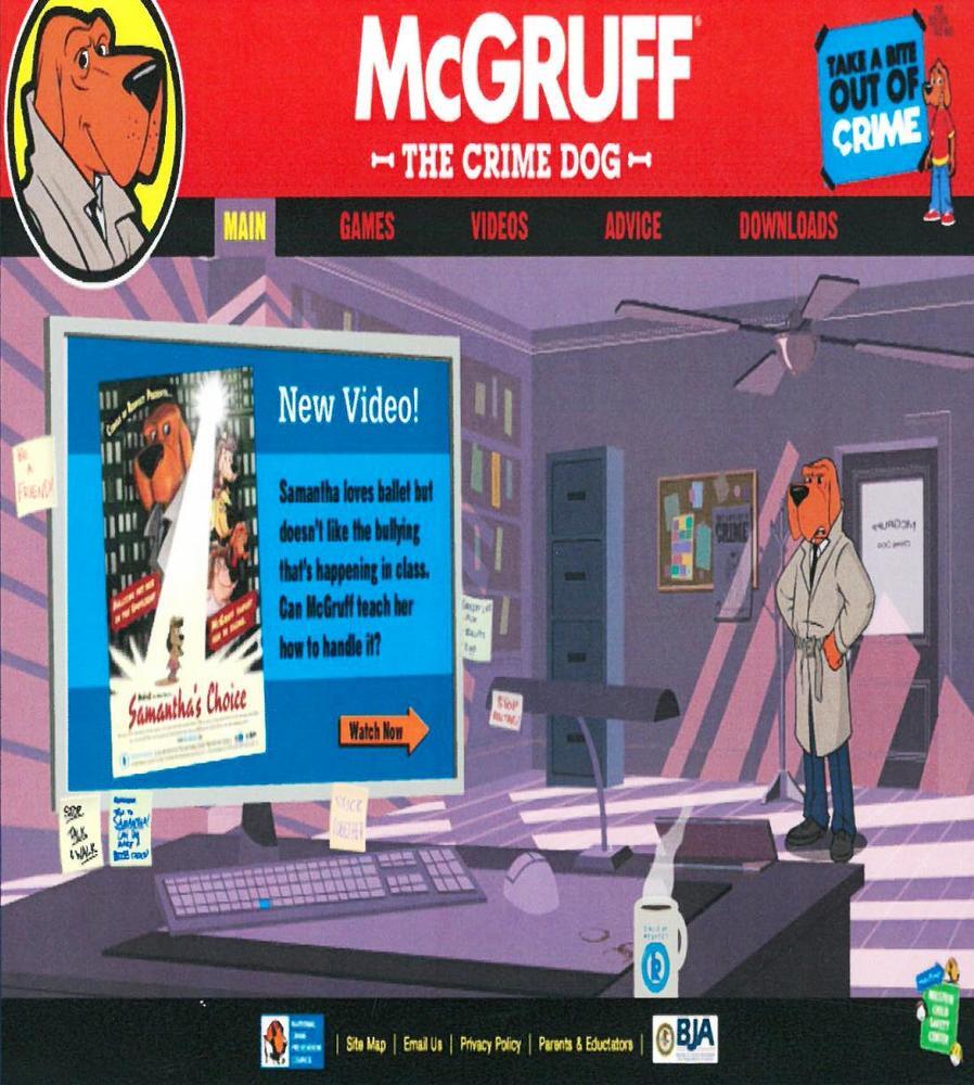 McGruff the Crime Dog Website screenshot